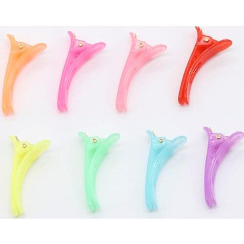 20p 35mm Color Women Jelly Candy Hair side Duckbill Alligator Clip Translucent Barrette Hairpins Hair Accessories Kids Girl Gift