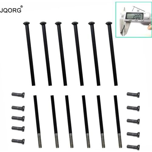 32 Pieces A Lot Black Color Straight Head Mountain Bike Wheel Parts Spokes Match With Black Color 14 mm Brass Material Nipples