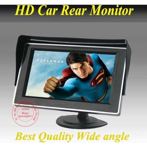 4.3" TFT Color LCD Car Reverse Rearview 16:9 4.3 inch car Monitor for Camera DVD VCD camera 12V