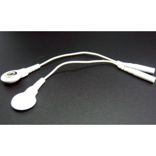 50 pcs/set Adapter Tieline Short Cables Electrode Tens Wires with Snap 3.5mm Plug Hole 2.0mm For Tens/EMS Massager