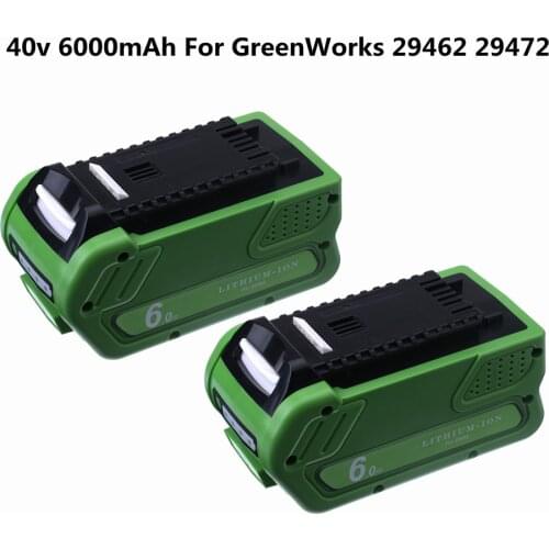 40V 6000mAh Rechargeable Replacement Battery For Creabest 40V 200W GreenWorks 29462 29472 22272 G-MAX GMAX Battery
