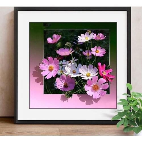 Diamond Mosaic Flower DIY Christmas Car Full Square Drill Picture Of Rhinestone Diy Embroidery Diamond Painting Flowers