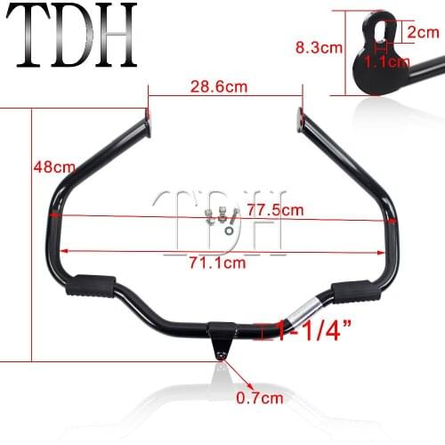 Black Motorcycle Mustache Highway Engine Bumper Guard Crash Bar For Harley Touring Model 2009-2017