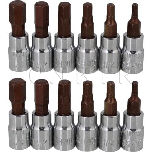 CNBTR 12Pieces S2 Alloy Steel Bit Socket Tool Kit for Parbuckle Screw
