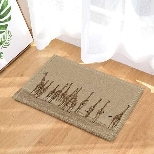 Animal decoration giraffe desert running Bathroom carpet non-slip door mat living room childrens carpet bathroom accessories