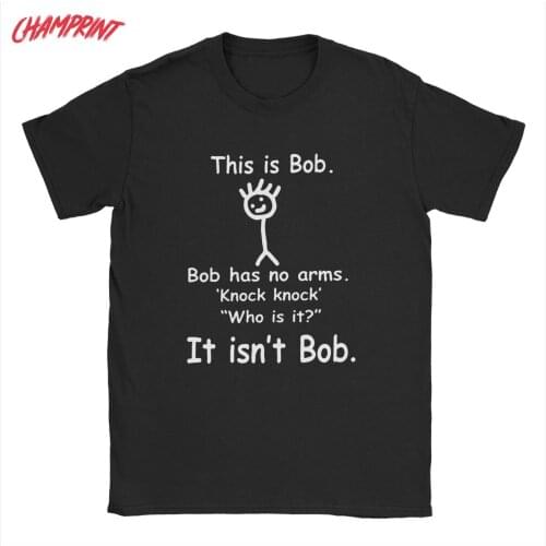 Mens T-Shirts This Is Bob Leisure Cotton Tees Short Sleeve Funny T Shirts Round Collar Tops Gift Idea