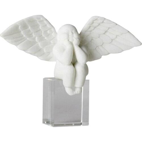 Home Angel Decor Stone Base Crystal/resin Fat White Angle
