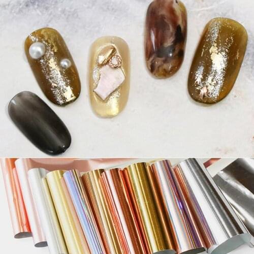 Nail Foils Bright Color Shiny PET Metallic Nail Foils for Nail