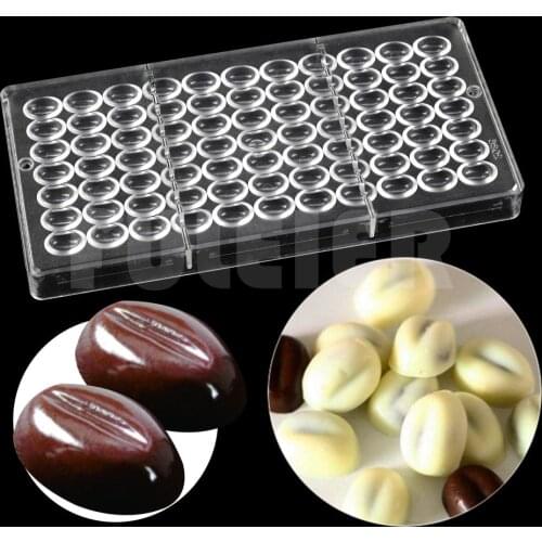 Coffee beans candy chocolate molds bakeware cookie making Polycarbonate chocolate mold parents gift cake decoration baking tools