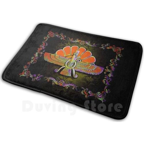 Ahura Mazda Mat Rug Carpet Anti-Slip Floor Mats Bedroom Goodness Persia Zoroastrianism God Of Wisdom Asian Civilizations God