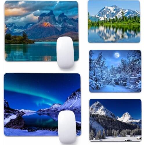 Forest Nature Mountain 22x18cm Mouse Pad Computer Small Mouse Non-slip Pad Desktop Keyboard Pad Office Mouse Mat