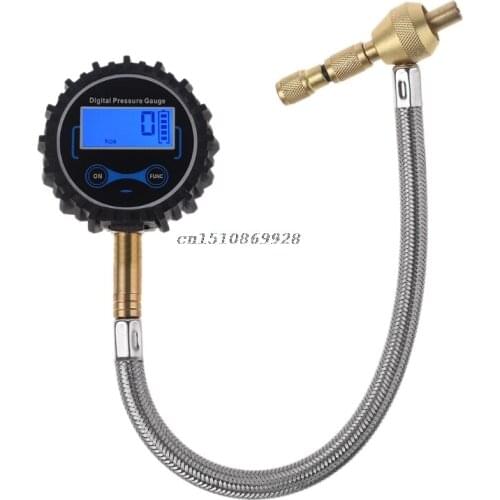 Made of Multiple Materials of Steel Brass Rubber and ABS Multifunctional Pressure Gauge with Metal High Pressure Tube