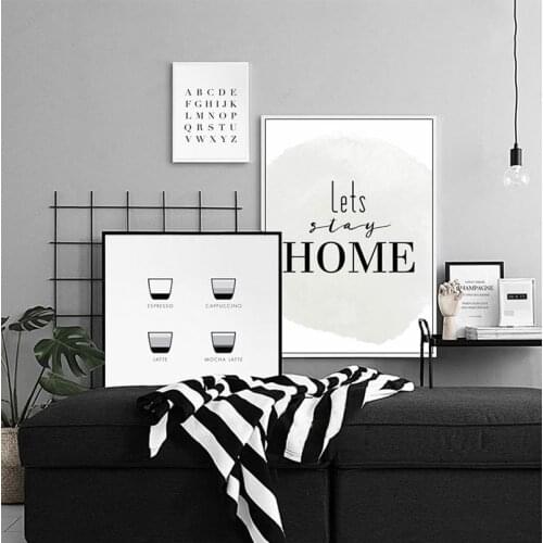 Nordic creative Letter wall art Canvas posters Painting Prints Abstract geometry Pictures for Living Room Morden art Home Decor