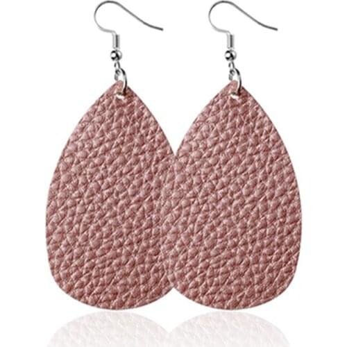 2020 New Leather Teardrop Earrings Set Petal Leaf Drop Earrings Soft and Lightweight Dangle for Women & Girls Statement Earrings