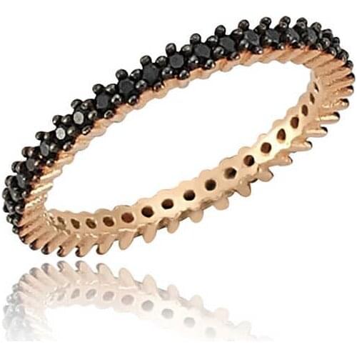 Original silver , Single Row Black Full Tour Wedding Annulus , Ring, Good Quality and Affordable Full Tour, rings Types