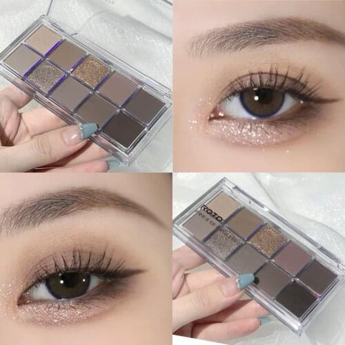 10 Color Eyeshadow Palette Dark Style Easy To Color Nigntclub Gray Pigment Sexy Women Makeup Cosmetic Eye Maquiagem TSLM1