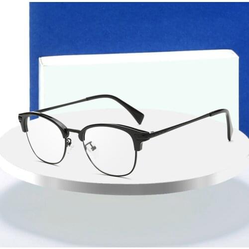 Browline Full Rim Optical Eyeglasses Frame for Men and Women Black and Leopard Glasses Eyewear