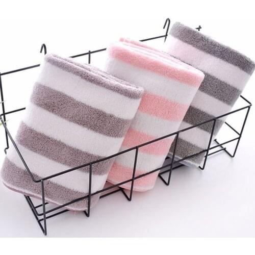 Microfiber fabric Towel Soft Striped Face Towel Towels Shower Home Spa for Adults Kids Thick Asciugamano Recznik Serviette