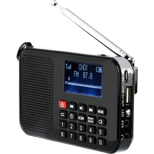 Solar Portable FM Pocket Radio Speaker Music Player with Flashlight,Sleep Timer, Support TF Card