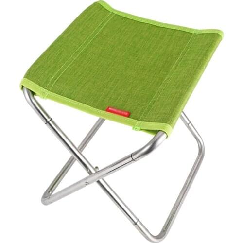 Hot Selling Portable Stainless Steel Spring Folding Stool Outdoor Fishing Camping Barbecue Fold Stool Fishing Chair Save Space