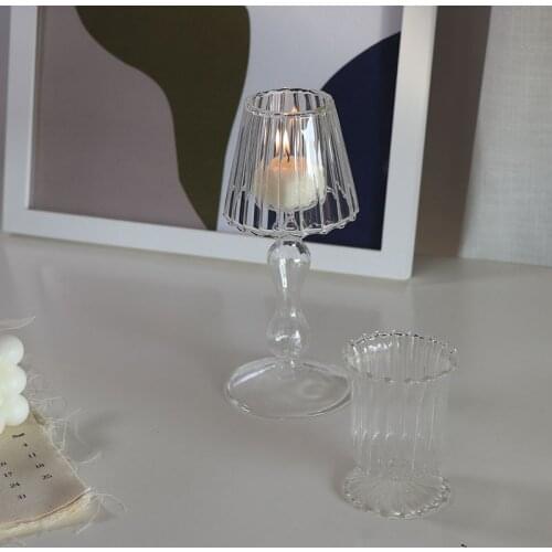Clear Votive Candle Holders for Table Glass Tealight Candle Holder for Wedding Centerpieces Party Decorations