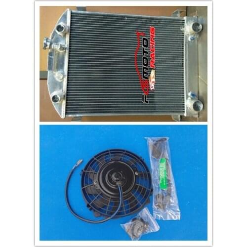 Aluminum Racing Radiator + FAN For Ford HIGH BOY HIBOY HI-BOY W/Flathead Engine 1932