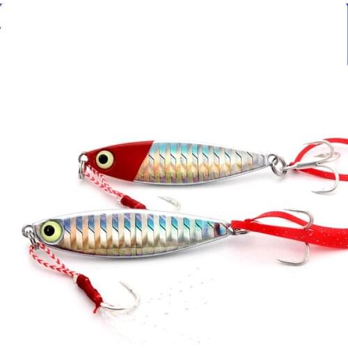 Fishing Lure Jigbait Shore Cast Artificial Hard Lures Bait Swaying Slow Sinking Laser Haste Trebling Temptation Glow Eye