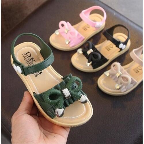 2020 Girls Sandals Summer Kids Shoes Cute Bowtie Big Girl Shoes Princess Children Jelly Sandals little girl