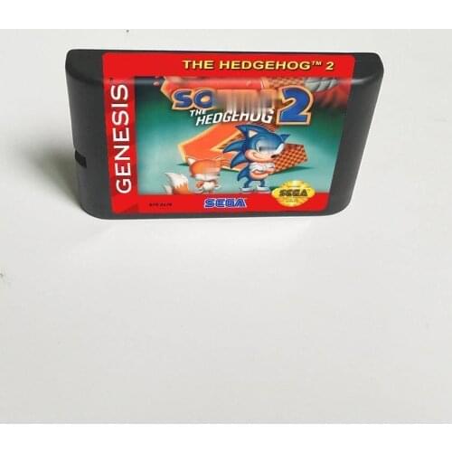Soniced Game The Hedgehog 2 - Pink Edition- 16 Bit MD Game Card for Sega Megadrive Genesis Video Game Console Cartridge