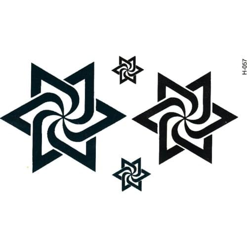 Mysterious hexagram temporary tattoos men fake tattoo beauty xha maquiagem tatuajes temporales Taty tatoo temporary stickers