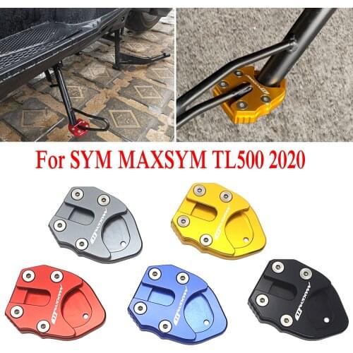 Motorcycle Performance Foot Enlarger Side Stand Extenstion Plate Fits For SYM MAXSYM TL 500 TL500 MAXSYMTL500 2019 2020