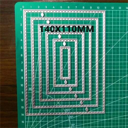 Stitched Cutting Dies Metal Decorative Scrapbooking Steel Craft Die Cut and Stamps Embossing Card