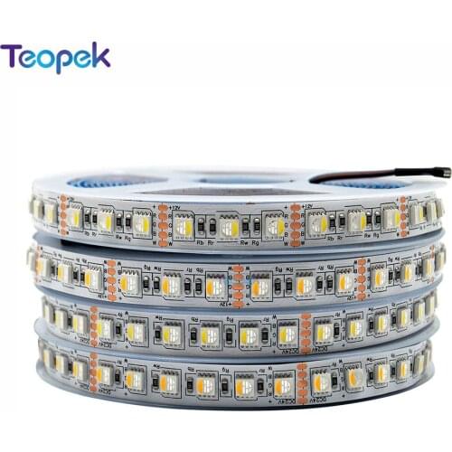 High Quality 5M 4 Color in 1 Chip RGBW LED Strip.12V 24V 84LEDs/M 96LED/M IP20/IP65 5050 SMD Flexible LED Strip Lights