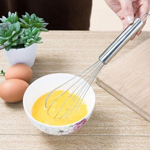 1PC Stainless Steel Egg Beater Butter Mixer Hand Whisk Mixer Kitchen Tools 8/10/12 Inches For Kitchen Batidor De Huevos