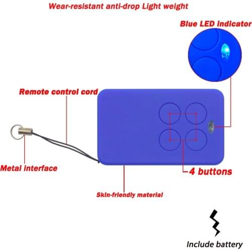 4 channel Garage door SMFY 433.92 868 MHz remote control opener duplicator rolling