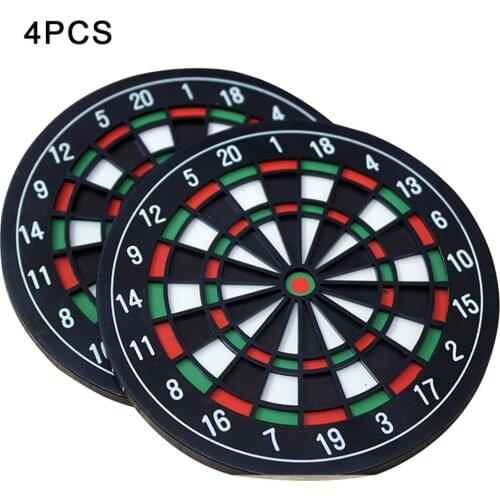 4PCS/SET Dart Disc Drink Coasters Table Cup Mat Home Decor Coffee Drink Cup Placemat Tableware Gadgets Simple and Elegant