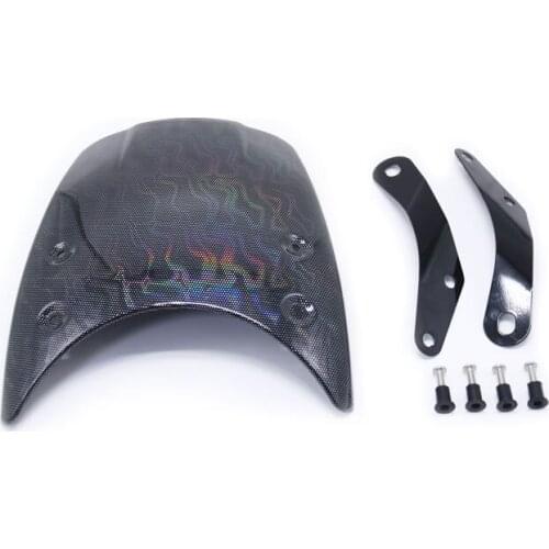 5-7'' Motorcycle Universal Windshield Windscreen Headlight fairing Shield Screen Protecto Cafe Racer For Electra Glide Road King