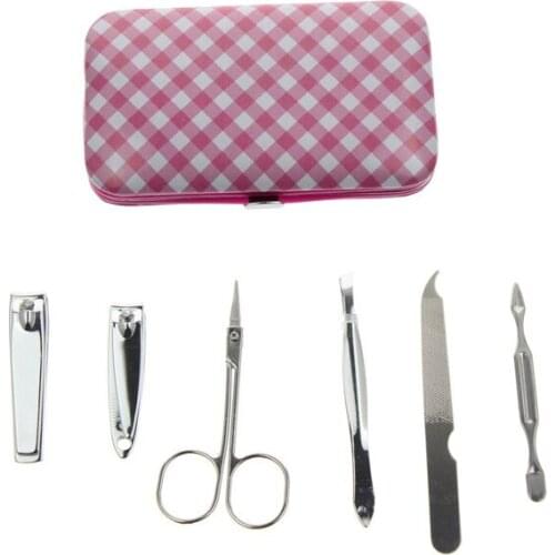 6Pcs/Set Best Professional Luxury French Women Girl Travel Nail Care Manicure Pedicure Nail Clipper Gift Set Kit Tool Product