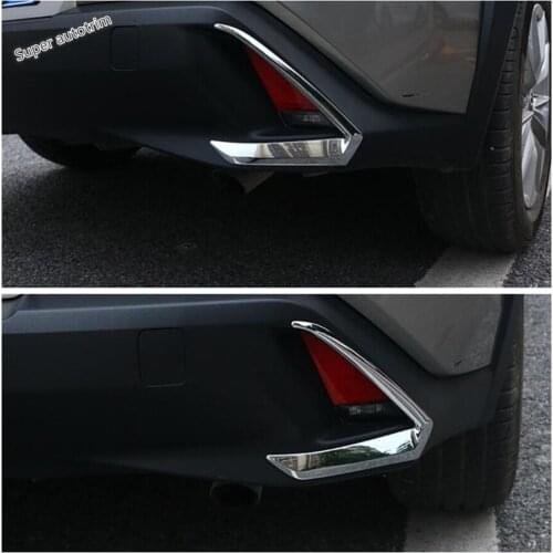Accessories Exterior Tail Rear Fog Lights Lamp Eyelid Eyebrow Strip Cover Trim ABS Fit For Lexus UX 200 250H 2019 2020 2021