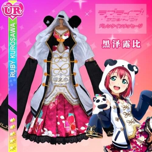Aqours Anime Love Live Sunshine Ruby Kurosawa Cheongsam Awaken Cosplay Costume Full Set Halloween Free Shipping Customized New