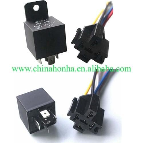 Automotive Relay 12V 40A Five-legged Normally Open Switch Relay and with Pigtailed Socket