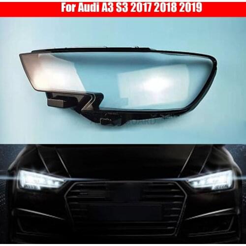Car Headlight Lens For Audi A3 S3 2017 2018 2019 Headlamp Lens Car Replacement Auto Shell Cover