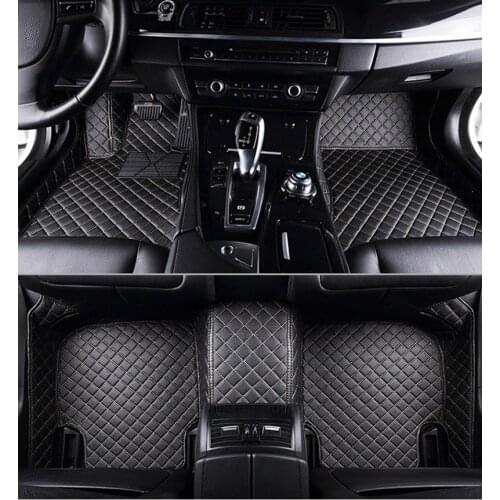 Custom car floor mats for hyundai creta kia rio 3 mazda cx-5 toyota corolla for peugeot 308 honda accord volkswagen polo sedan