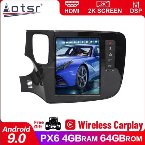 For MITSUBISHI outlander 2014-2019 Android 9.0 PX6 car DVD player GPS multimedia Auto Radio car navigator stereo receiver Tape