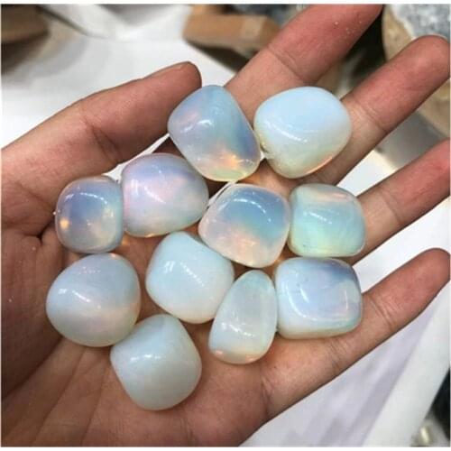 White Opal Tumbled Stones Crystals Healing Gemstones For Home Decoration