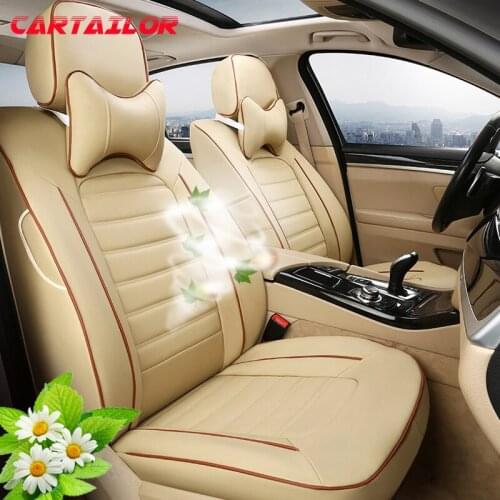 CARTAILOR Cover Seat Leather Set for Lexus rc200t Car Seat Covers Protector Black Cowhide Automobiles Seats Cushions Supports