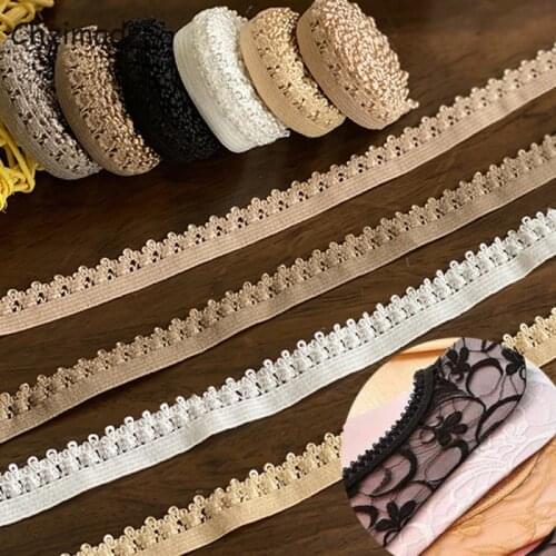 Chzimade 10Yards Colorful Elastic Band Hollow Lace Underwear Elastic Rubber Bands Diy Sewing Accessories Home Decoration