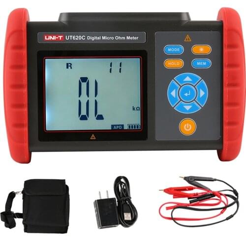UNI-T UT620C Digital DC Low Resistance Meter Milliohm Meter Low Resistance Microohm Meter ohm Cable/Coil/Motor Resistance Tester