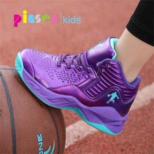 PINSEN Children Basketball Shoes boys Sneakers Non-slip Casual Kids Shoes For Boy Girls Sneakers 2020 New Breathable Sport Shoes