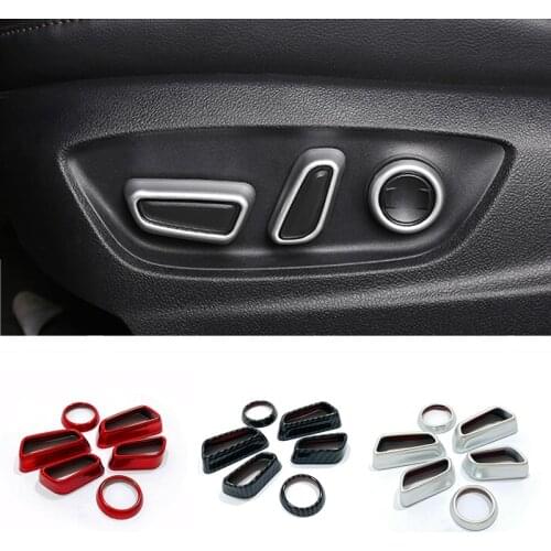 For Toyota C-HR CHR 2020 2021 Accessories ABS Interior Car Seat adjustment Switch Cover Trim Sticker Car styling 6pcs